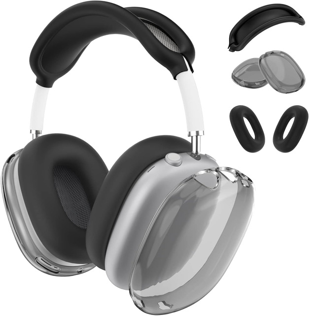 3 in 1 Headphones Ear Cups Ear Pad Headband Protective Cover for AirPods Max Dust Proof Waterproof Silicone TPU Case