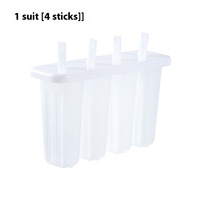 2025 été sûr sans BPA Silicone 4 cavités en plastique crème glacée Popsicle support moule maison glace Pop moules avec moule à Popsicle