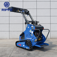 Mini-chargeuse sur pneus RIPPA RS03, machine compacte pour travaux de terrassement, agriculture, aménagement paysager