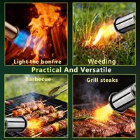 Chalumeau au propane robuste et coupe-vent avec allumage piézoélectrique, torche à gaz portable pour le camping en extérieur, le barbecue, la fonte de glace et les travaux manuels DIY