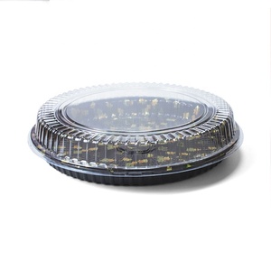 Hot Sale Custom Sushi Tray Disposable Round Sushi Tray With Lid For Restaurant