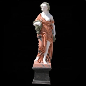 Estilo de diseño moderno Escultura de piscina de piedra amarilla Lady <span class=keywords><strong>Fortuna</strong></span> Estatua Sex Lady Estatua para villas garantizadas - Product Image 5