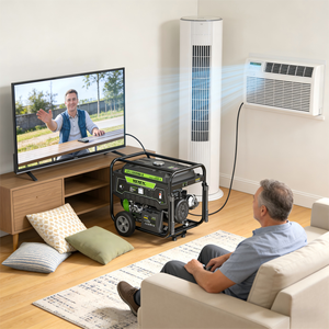 גנרטור בנזין VETEX איכותי 7.5 קילוואט/8 קילוואט עם התנעה אוטומטית, מנוע 4 פעימות, חד פאזי/תלת פאזי, הספק שווה - Product Image 2