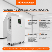 Système de stockage d'énergie tout-en-un 16,08 kWh 6 kW, batterie LiFePO4 51,2 V 314 Ah, onduleur monophasé CAN pour la maison
