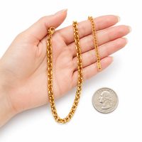 Collier tendance en acier inoxydable plaqué or 18 carats avec chaîne « nez de cochon » 2026, prêt à être expédié en gros pour femmes et hommes