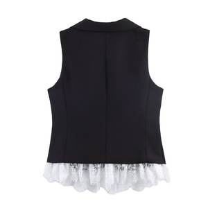 Gilet da Donna su Misura 2026 con Scollo a V e Pizzo - Gilet da Lavoro/Ufficio con Lavorazione Artigianale OEM/ODM da Fabbrica Cinese - Product Image 2