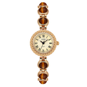 Montre à quartz vintage de luxe pour femme ALICE INT, cadran en œil de chat, bracelet en alliage, fermoir à bouton-poussoir caché, étanche 3 BAR, aiguille - Product Image 6