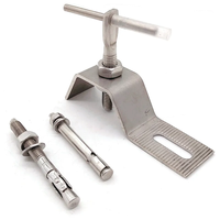 Top qualité 304/316 support plaque d'angle système de fixation de revêtement en pierre support en marbre avec vis à main inoxydable ancre tam