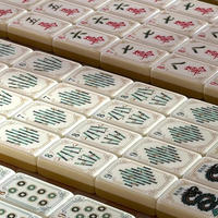 Juego de Mahjong Americano Moderno de Lujo con 160 Cartas de 36 mm, Acrílico de Cuatro Capas, Portátil, para Entretenimiento y Póker
