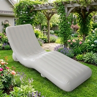 Chaise flottante gonflable bon marché, canapé-lit flottant inclinable, matelas de plage pour les aventures en plein air