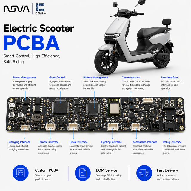 Automotive Electric Scooter Car Control board Power board OEM Bom list service Multilayers PCB PCBA customise