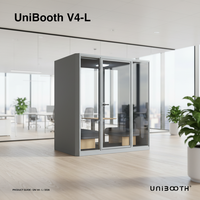 UNIBOOTH Cabines insonorisées multifonctionnelles durables, design moderne, espace de travail mobile, appartement, salle à manger, entrepôt, école
