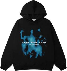 Tontons personnalisés OEM haute qualité surdimensionné grande taille coton français bouffée éponge imprimé Streetwear séchage rapide sweat à <span class=keywords><strong>capuche</strong></span> Anime unisexe hommes - Product Image 4