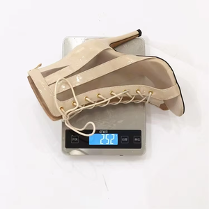 Sepatu dansa Jazz Ballroom Stiletto hitam sepatu dansa Latin ujung terbuka jala sepatu pertunjukan pesta sandal Salsa untuk wanita - Product Image 6