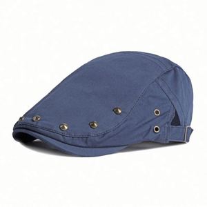Wholesale Stylish Premium Solid Color <b>Flat</b> Top Ivy Hat <b>Caps</b> <b>Men</b> Ivy Gatsby Hat <b>Cap</b> Custom Autumn Winter <b>Men</b> Studs Newsboy <b>Cap</b> - Product Image 3