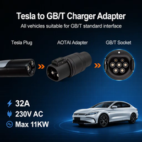 Adaptateur EV AOTAI Tesla vers GBT Type2 pour recharge EV standard GBT 11KW 230V AC IP54