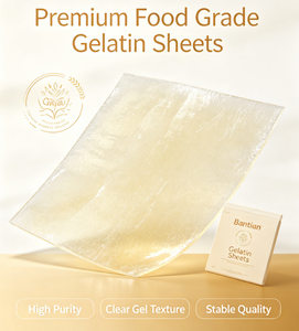 Feuilles de <span class=keywords><strong>gélatine</strong></span> de feuilles de vache à haute transparence, fourniture d'usine, pour la pâtisserie et la confection de desserts, <span class=keywords><strong>Halal</strong></span> disponible - Product Image 2