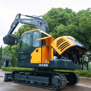 Nouvelle pelle sur chenilles Hyundai HX80 Modèle 2024, poids opérationnel 7 T, capacité de la benne 0,32 m³, certifiée origine Chine, prix bas - Product Image 3