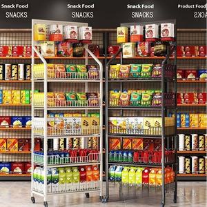 סופרמרקט תצוגת מתלה מדף אחסון בקומה לעמוד עבור חנויות נוחות מארגן פירות ממתקים תוצרת סין - Product Image 3