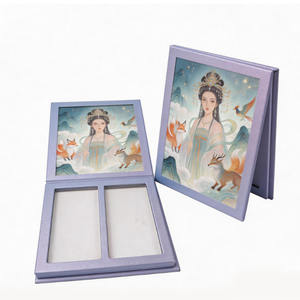 Caja de Cartón Magnética Cuadrada Vacía para Regalo Premium, Color Rosa, Paleta Personalizada, Embalaje para Sombras de Ojos con Brillo - Product Image 5