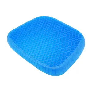 Coussin de siège de bureau en gel de voiture respirant et confortable pour chaise de bureau avec une longue conduite et une réduction de la pression des fesses