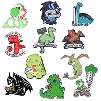 En gros roman d'aventure Dragon noir lecture émail broches en vrac dessin animé Dragon Animal broche personnalisé métal broche