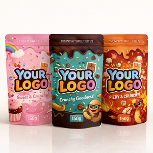 שקיות אריזה עם לוגו בהתאמה אישית, אטומות לריח, שקיות קאלי עם הדפסה, שקיות ניילון עומדות 3.5 גרם, הדפסה דיגיטלית, סיטונאי - Product Image 1