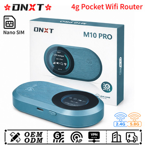 Router WiFi Portátil DNXT WiFi6 4G con Tarjeta SIM, Módem de Bolsillo 2.4G y 5.8G, Modo AP, Router MiFi 4G LTE con Ranura para Tarjeta SIM para Viajes - Product Image 1