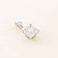 Pendentif en diamant à griffes quadrangulaires, plaqué or 18 carats, collier pour femme, accessoire de luxe haut de gamme