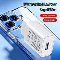 Cargador de Pared USB Pequeño de Viaje Shenzhen Lvxiangyuan, 5V 2A 10W, Enchufe Europeo, Adaptador AC/DC, Certificado CE, RoHS, ERP, REACH, OTP, OVP, PC
