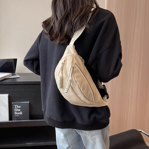 White Shoulder Sling Bag <b>Lady</b> Elegant Purse Women Large Waterproof Shoulder Bags for Women Running Chest Bag with logo - Product Image 2