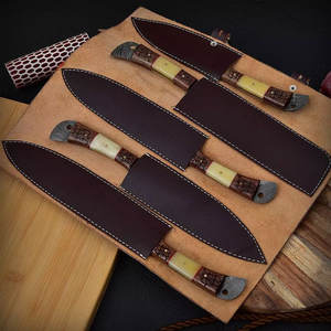 Juego de Cuchillos de Chef Profesionales de Acero de Damasco Hechos a Mano, Cuchillos de Cocina Profesionales, Cuchillos de Acero de Damasco Hechos a Mano Personalizados - Product Image 4