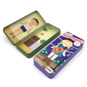 Hình chữ nhật Kim Loại Tùy chỉnh tin bút chì trường hợp trò chơi từ thẻ bao bì tin container - Product Image 2