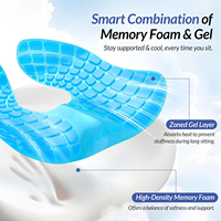 Coussin de siège en gel pour s'asseoir sans étouffement, coussin de chaise de bureau ergonomique en mousse à mémoire de forme, coussin de siège de voiture antidérapant