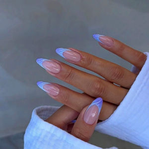 Appuyez sur les ongles <span class=keywords><strong>manucure</strong></span> à la main moyen français amande été nouvelles femmes mignon limité 3D coquille ongles en gros avec ensemble personnalisé - Product Image 4