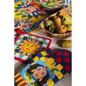 Porte-ustensiles Excelsa Sicilian Rhapsody en coton 20x20 cm multicolore - Product Image 3