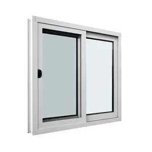 กระจกเทมเปอร์กันความร้อนกระจกสองชั้นระเบียงหน้าต่างบานเลื่อนอลูมิเนียม