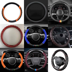 En Fiber De carbone En Cuir Couverture de <span class=keywords><strong>Volant</strong></span> 38cm Respirant pour Mazda 3 <span class=keywords><strong>5</strong></span> 6 X-<span class=keywords><strong>5</strong></span> Sommet - Product Image 5