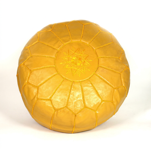 Pouf marocain en cuir fait à la main pouf créatif meubles tricoté à la main pouf pour chambre salon cuir artificiel en gros - Product Image 1
