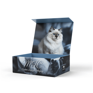 Black Magnet Gift Pet Cat Cans Rigid Cardboard <b>Box</b> Recyclable <b>Magnetic</b> Closure Packaging Paper Boxes With Custom Logo - Product Image 1