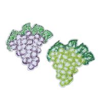 Patchs thermocollants en feutre non tissé brodés à motif de raisins pour accessoires de vêtements pour enfants, accessoires DIY pour chaussures et sacs
