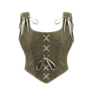 Top corto tipo túnica de seda elegante para mujer, estilo europeo y americano, con tirantes sexys, de la marca Under Lulu Custom. - Product Image 1
