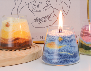 Bougie décorative originale à faire soi-même, peinture de sable aromathérapeutique d'intérieur, romantique et artistique, pour <span class=keywords><strong>anniversaire</strong></span>, mariage, bougie cadeau, la plus tendance - Product Image 1