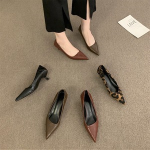Nuove Scarpe <span class=keywords><strong>Eleganti</strong></span> da Donna Autunno Inverno 2026 con Stampa Leopardata, Tacco Basso a Spillo, Punta Affusolata, Versatili per Ufficio e Pendolarismo - Product Image 2