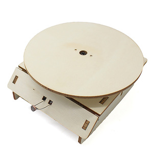 Plateforme rotative en bois, kit scientifique à monter soi-même pour enfants, jouet éducatif STEM, contrôle manuel, forme géométrique, 7-9 ans - Product Image 4
