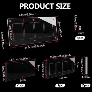 Estuche de acrílico al por mayor para tarjetas clasificadas, con cierre de botón, multifunción, soporte de exhibición y almacenamiento, logotipo personalizado, fácil montaje para exhibiciones - Product Image 4
