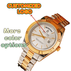 클래식 솔리드 스테인리스 스틸 스트랩 캐주얼 재팬 무브먼트 쿼츠 럭셔리 남성 시계 (유리 다이얼 포인터 디스플레이 및 방수 기능) - Product Image 3