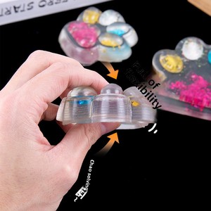 Hot-Selling High-Value Crystal Squeeze Toy Cross-Border Glitter Aurora Cat Paw Flashing Plastic Dumpling Stress Relief Unisex 14 - Product Image 3