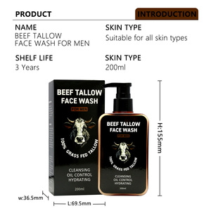 Nettoyant <span class=keywords><strong>Visage</strong></span> <span class=keywords><strong>Homme</strong></span> Anti-rides Éclaircissant Hydratant Nettoyage en Profondeur <span class=keywords><strong>Mousse</strong></span> au Suif de Bœuf pour Tous Types de Peaux Contrôle de l'Acné - Product Image 4