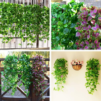 Guirlande de vigne suspendue, feuillage, fleurs, plantes artificielles en feuilles de lierre pour la décoration murale de la maison, du jardin, du bureau, du mariage